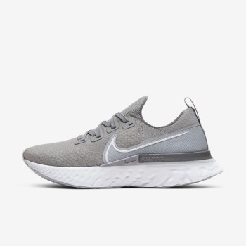 Nike React Infinity Run Flyknit - Férfi Túracipő - Szürke/Szürke/Metal Titán/Fehér